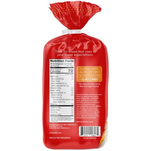 Sola Sweet Oat Bread – Low Carb, Low Calorie, Reduced Sugar, 5G