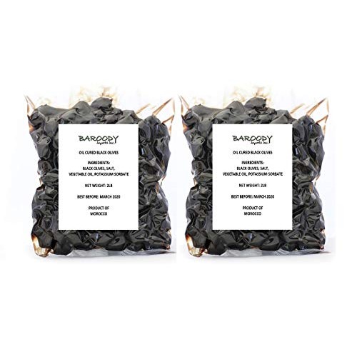 Moroccan Black Olives In Oil Cured In Air Vacuumed Packs - Pack