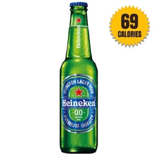 Malt Beverage Heineken 0.0 Non Alcoholic Beer Pack of 12 Glass B...