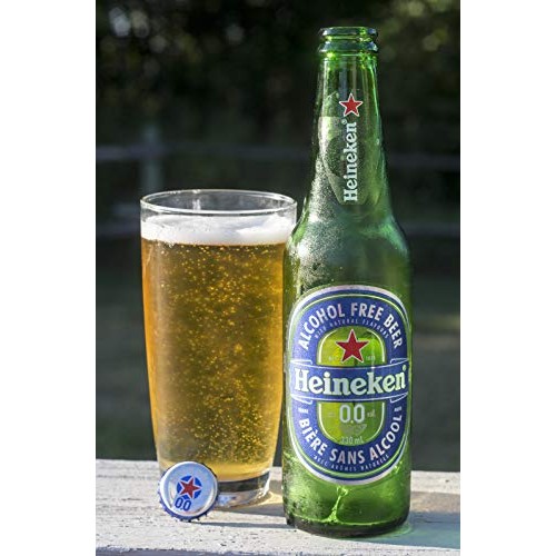 Malt Beverage Heineken 0.0 Non Alcoholic Beer Pack of 12 Glass B...