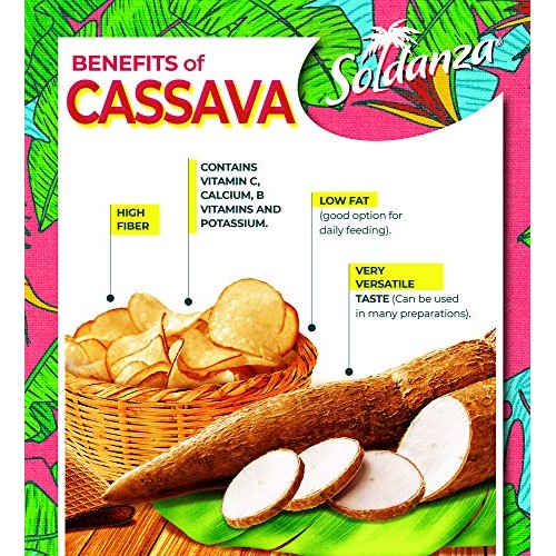 Soldanza Yuca/Cassava Chips, 1.59 Oz Pack of 24