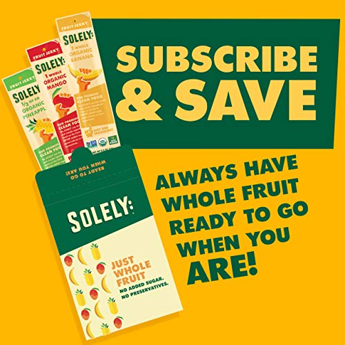 Solely Organic Fruit Jerky Variety Pack, 8 Strips | Minimal Ingr