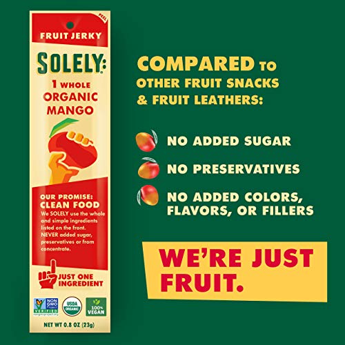 Solely, Fruit Jerky Mango Organic, 0.8 Ounce