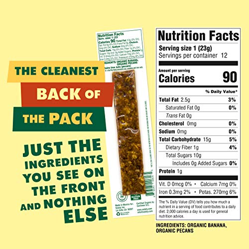 Solely Organic Banana With Pecan Fruit Jerky, 12 Strips | Two In