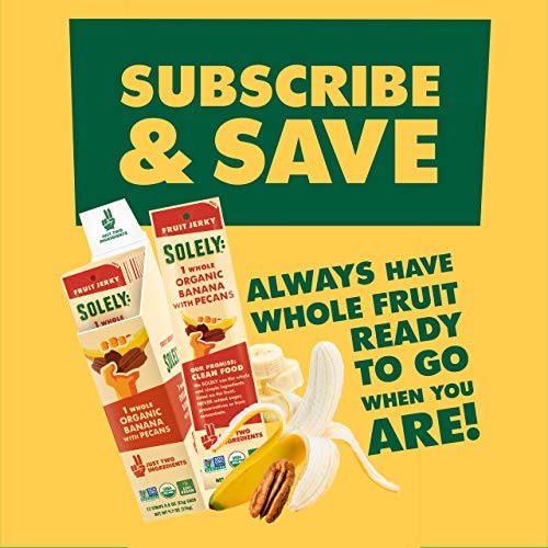 Solely Organic Banana With Pecan Fruit Jerky, 12 Strips | Two In