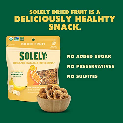 Solely Organic Dried Banana Bitecoins, 8.5Oz | One Ingredient |