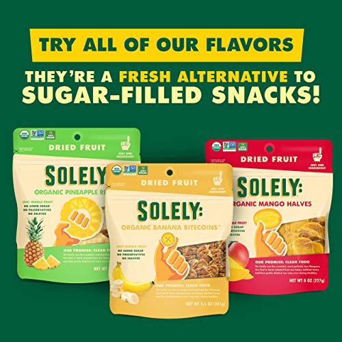 Solely Organic Dried Banana Bitecoins, 8.5Oz | One Ingredient |