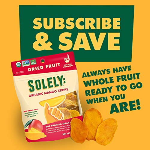 Solely Organic Dried Mango Strips, Medium Pack Of 6 | One Ingr