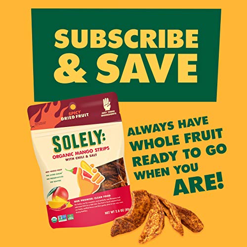 Solely Organic Dried Mango Strips With Chili And Salt, 2.8 Oz P