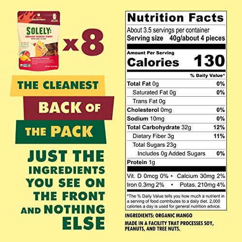 Solely Organic Dried Mango Strips With Chili And Salt, 2.8 Oz P