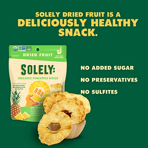 Solely Organic Dried Pineapple Rings, Large Pack Of 1 | One In