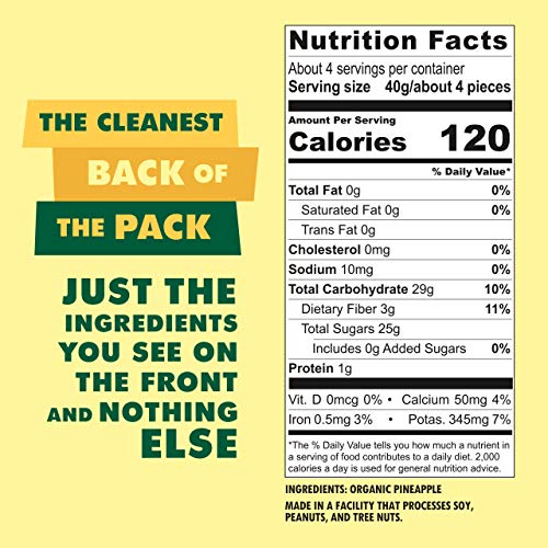 Solely Organic Dried Pineapple Rings, Large Pack Of 1 | One In