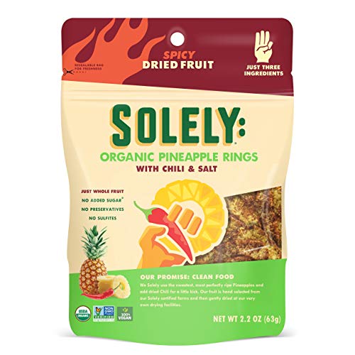 Solely Organic Dried Pineapple Rings With Chili And Salt, 2.2 Oz