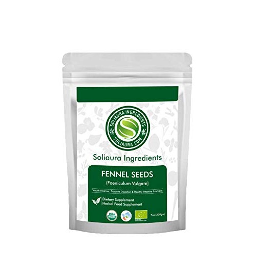Organically Grown Fennel Seed | Foeniculum Vulgare | 7 Oz 200 G