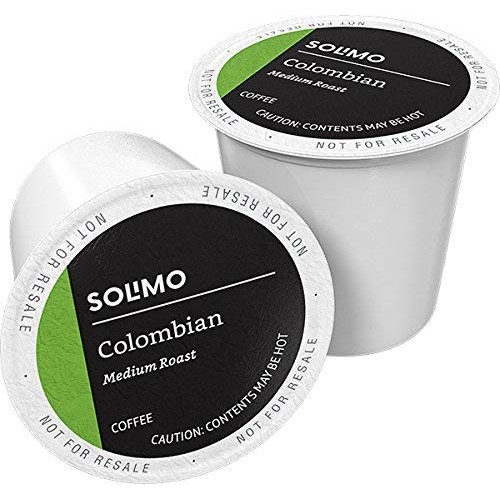 Amazon Brand - 100 Ct. Solimo Medium Roast Coffee Pods, Colombia