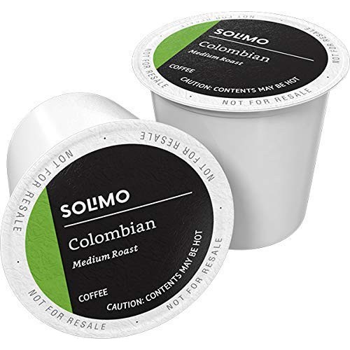 Amazon Brand - 24 Ct. Solimo Coffee Pods, Colombian, Compatible