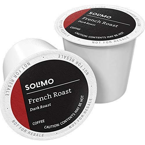 Amazon Brand 24 Ct. Solimo Coffee Pods, French Roast,