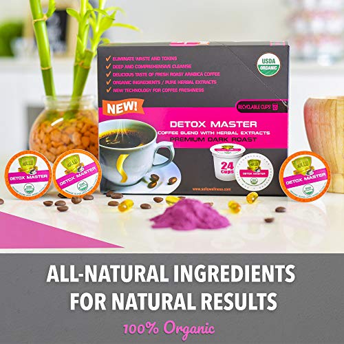 SOLLO Dark Roast Detox & Coffee Pods With Superfoods - Boosts Me...