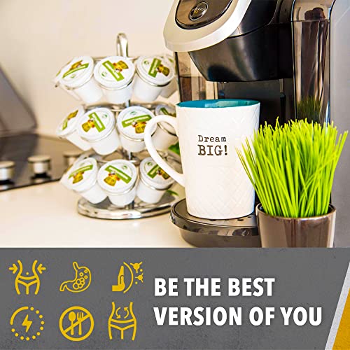 SOLLO Infused Organic Medium Roast Slimlly Low Acid Coffee, Sing...