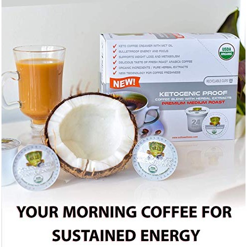 Sollo Ketogenic Proof Medium Roast Coffee Pods, Keto &Amp; Paleo Die