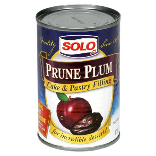 Solo Filling, Prune Plum, 12-Ounce Unit Pack of 12