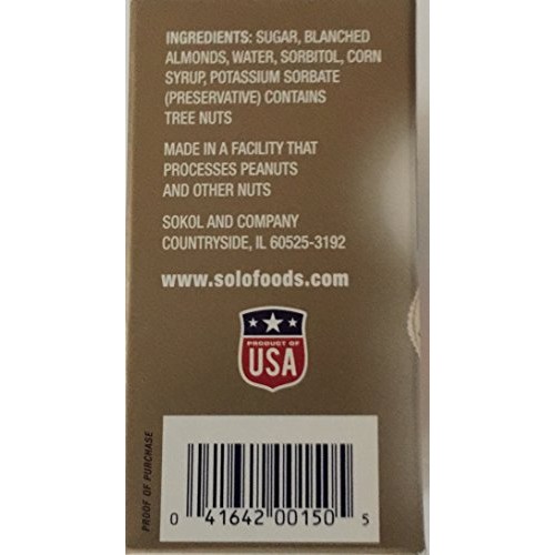 Solo Premium Marzipan Gluten Free 8 Oz - Pack Of 2