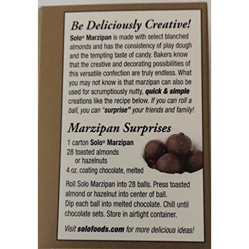 Solo Premium Marzipan Gluten Free 8 Oz - Pack Of 2