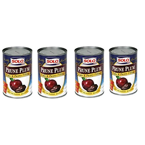 Solo Prune Plum Cake & Pastry Filling 12 oz Cans 4 Pack