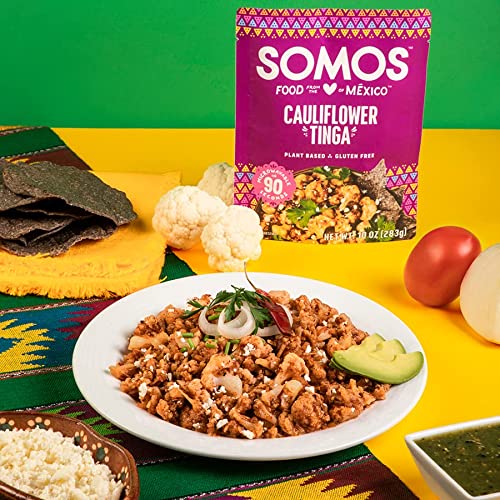 Somos Cauliflower Tinga, 10 Oz Pouch Pack Of 6, Gluten Free, N