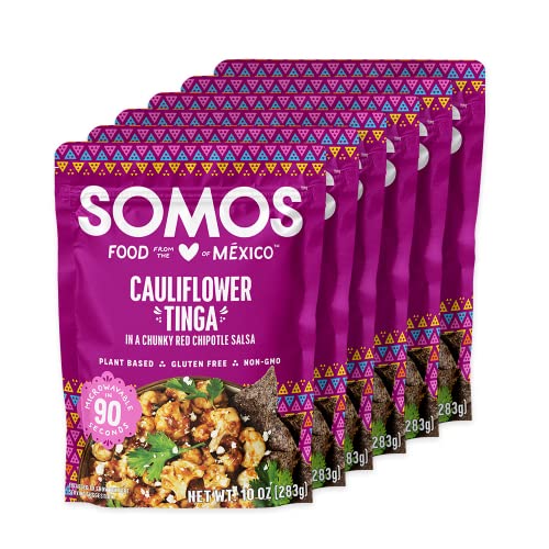Somos Cauliflower Tinga, 10 Oz Pouch Pack Of 6, Gluten Free, N