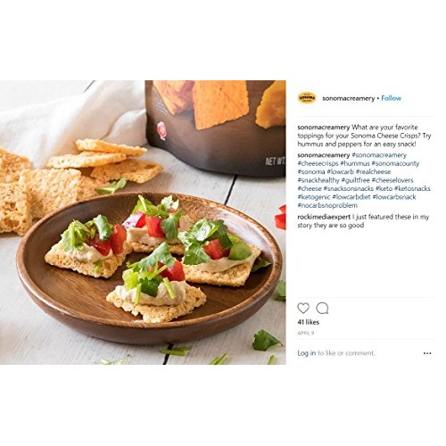 Sonoma Creamery Cheese Crisps - Cheddar Savory Cheese Cracker Sn