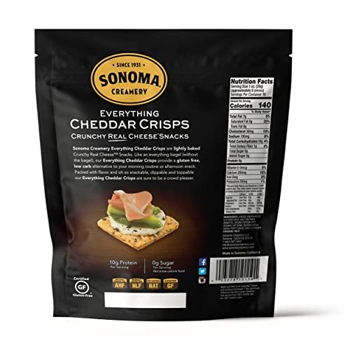 Sonoma Creamery - Cheese Crisps, Everything Cheddar, 10 Oz 1 Co
