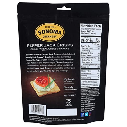 Sonomacrea crisp cheese pepper jack 2.25 oz