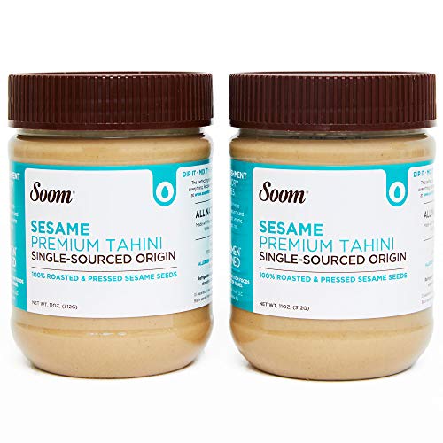 Soom Foods Pure Ground Sesame Tahini 11Oz 2 Pack