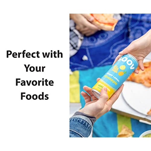 Soov Sparkling Ginger Mint Tonic - 12 Pack, Ginger Juice Healthy...