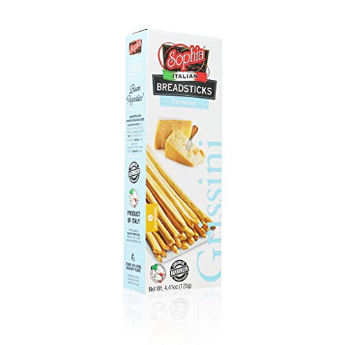 Sophia Italian Bread Sticks Grissini - Parmesan 4.4Oz 6-Pack