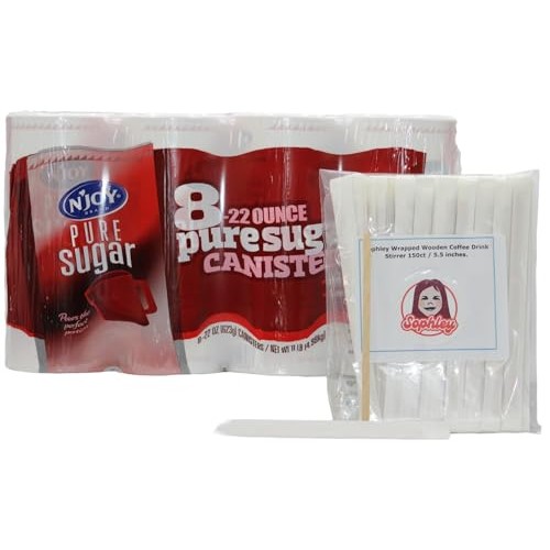 NJoy Pure Cane Sugar 22 oz – 8 Counts with 150 individual Wrapp...