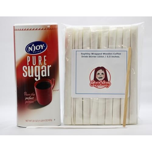NJoy Pure Cane Sugar 22 oz – 8 Counts with 150 individual Wrapp...