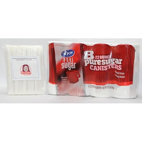 NJoy Pure Cane Sugar 22 oz – 8 Counts with 150 individual Wrapp...