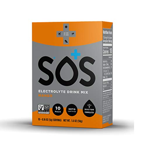 Sos Hydration Electrolyte Powder Packets, Low-Sugar, Immunity Su