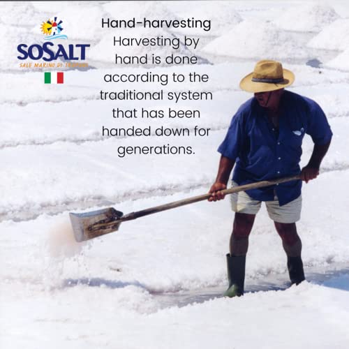 Fine Sea Salt, Sicilian Sea Salt, Shaker, 750 Gr 26.5 Oz Sosal