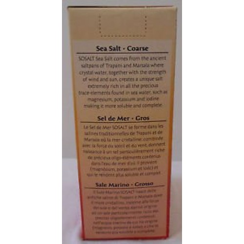 Sea Salt, Coarse Sosalt / Bulk Trapani 2 Lb.20Oz. 35.3 Oz.