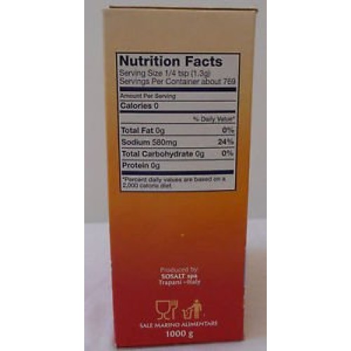 Sea Salt, Coarse Sosalt / Bulk Trapani 2 Lb.20Oz. 35.3 Oz.