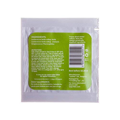 Sour Cream Starter Culture - For Home Made Preparation- Pack Of