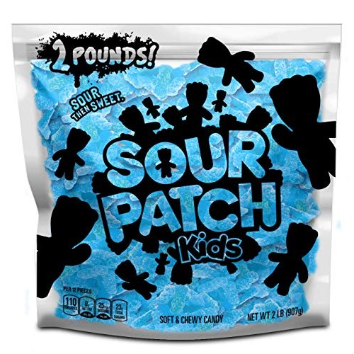 Sour Patch Kids Blue Raspberry Soft &Amp; Chewy Candy, 2 Lb Bag