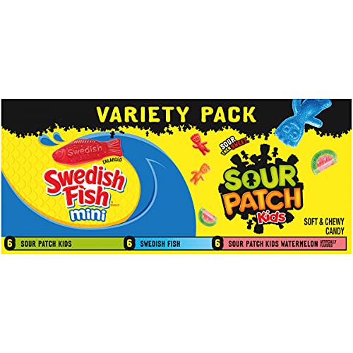 Sour Patch Kids &Amp; Swedish Fish Soft &Amp; Chewy Candy Variety Pack -