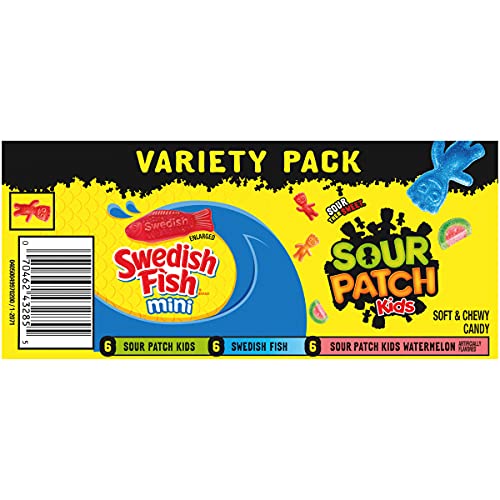Sour Patch Kids &Amp; Swedish Fish Soft &Amp; Chewy Candy Variety Pack -