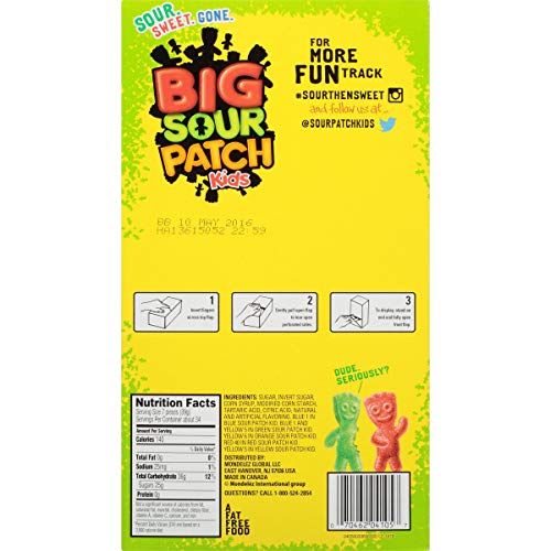 Sour Patch Kids Big Individually Wrapped Soft &Amp; Chewy Candy, 240