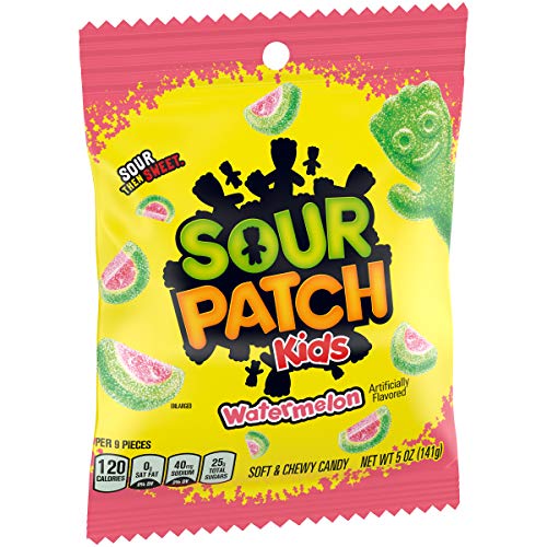 Sour Patch Kids Sweet And Sour Gummy Candy Watermelon, 5-Ounce,