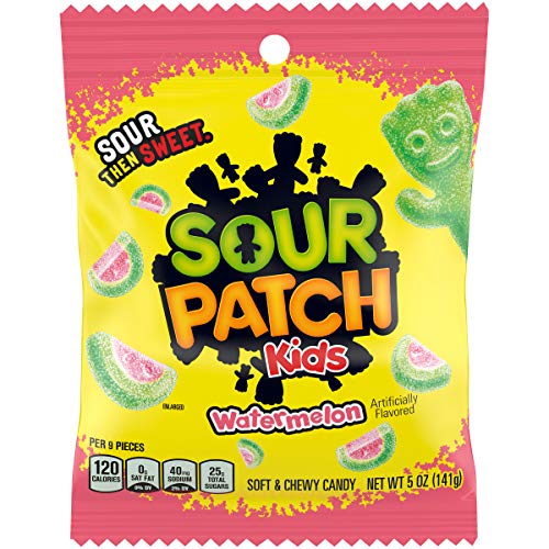 Sour Patch Kids Sweet And Sour Gummy Candy Watermelon, 5-Ounce,